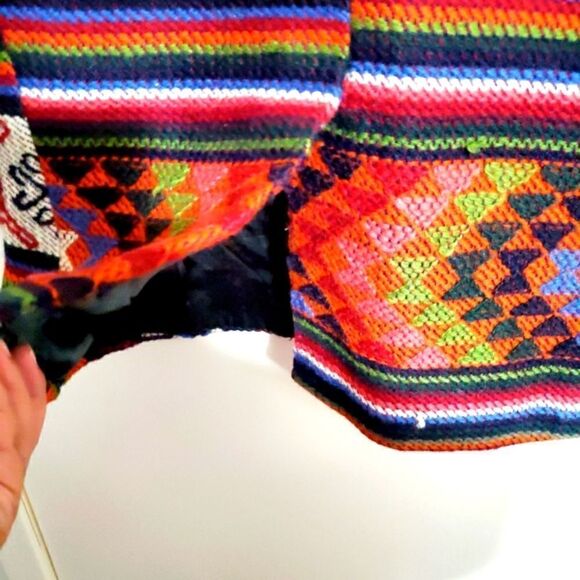 Hand Woven Yathra (Sheep Wool) Over Coat from Buthan Size Large - Picture 7 of 10